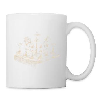 Vintage Schach Design für Schachliebhaber Klassisc - Tasse - Weiß - Rechts