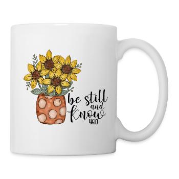 La foi chrétienne du tournesol prie Jésus - Mug blanc - blanc - Droite
