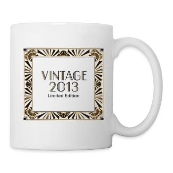 Vintage 2013 Limited Edition Art Deco Geburtstag - Tasse - Weiß - Rechts