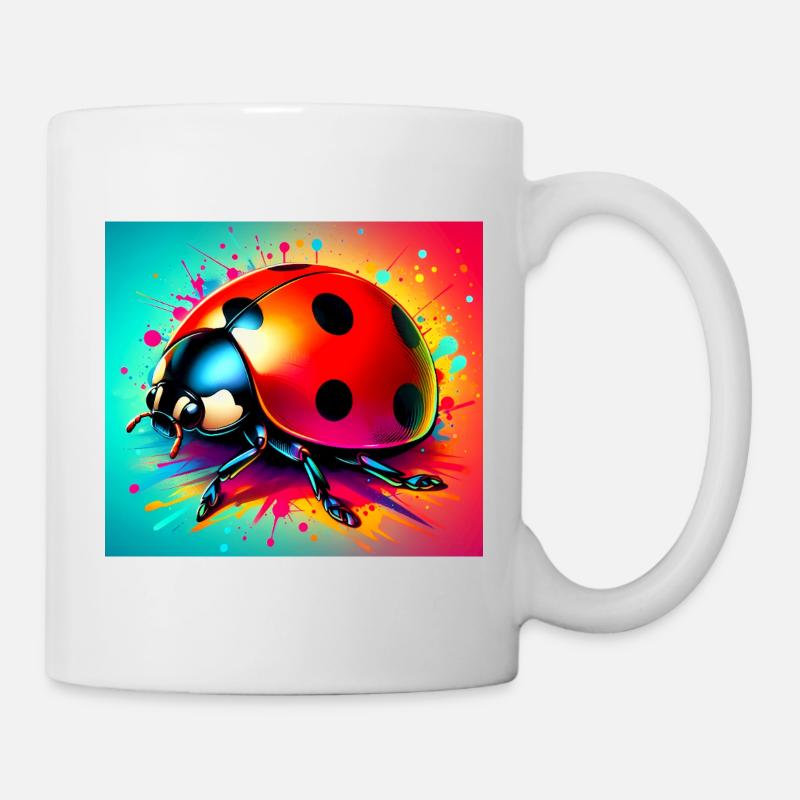 coccinelle - Mug blanc - blanc