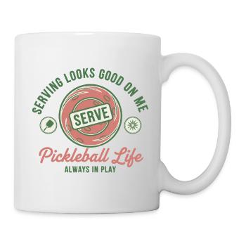 Pickleball-lustiger Spieler liebt Pickleball-Platz - Tasse - Weiß - Rechts