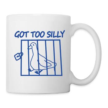 Trop bête d’oiseau dans une cage - Mug blanc - blanc - Droite
