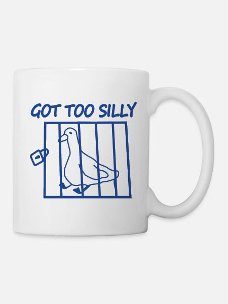 Zu dummer Vogel im Käfig - Tasse - Weiß