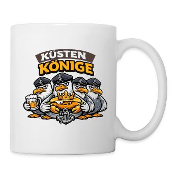 Küsten Könige Möwen Crew für Nordsee & Ostsee - Tasse - Weiß - Rechts