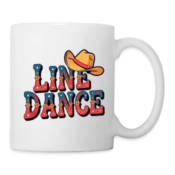Lone Dance Cowboy Text mit Hut - Tasse - Weiß - Rechts