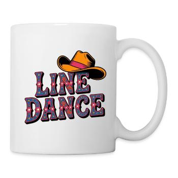 Line Dance Cowboyhut - Tasse - Weiß - Rechts