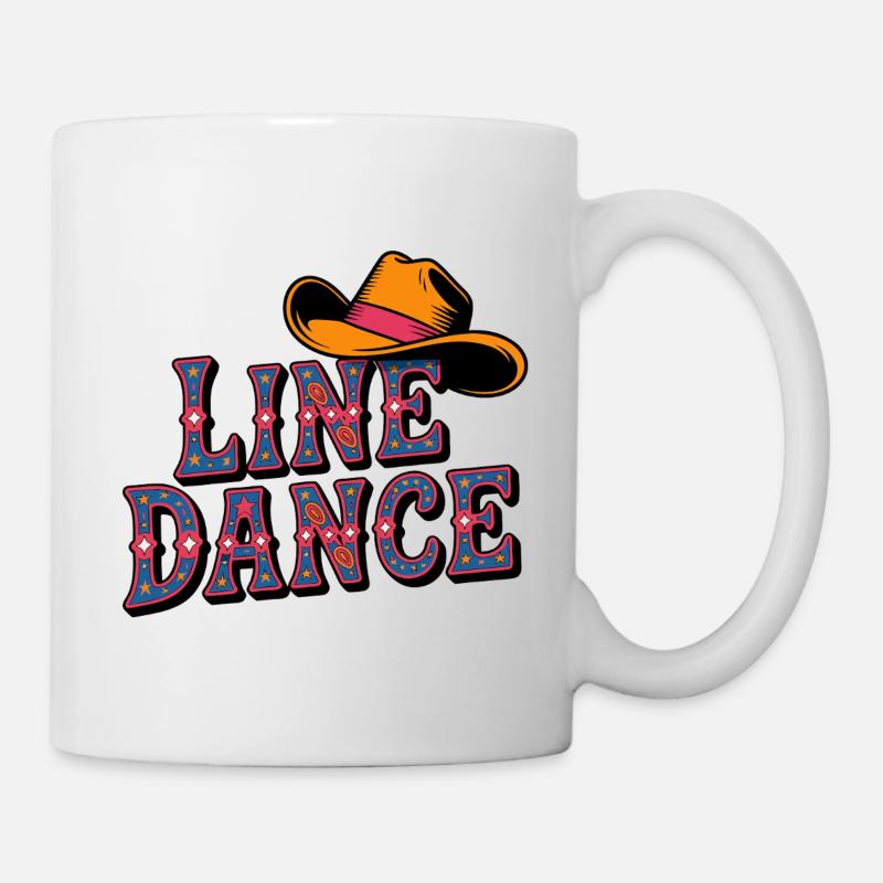 Line Dance Cowboyhut - Tasse - Weiß