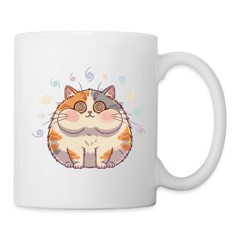 Katzenspirale Flauschiges Lächeln - Tasse - Weiß - Rechts