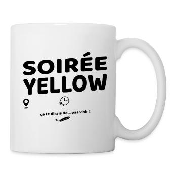 Soirée Yellow ! Soirées culte de Brice - Mug blanc - blanc - Droite