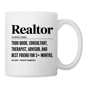 Définition Humour Agent Immobilier - Realtor - Mug blanc - blanc - Droite