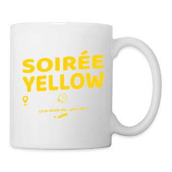 Soirée Yellow ! Soirées culte de Brice - Mug blanc - blanc - Droite