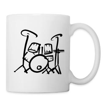 Drum Silhouette Shirt - Mug - white - Right
