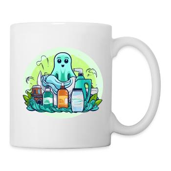 Green Cleaning Spirit Cartoon - Mug - white - Right