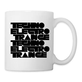 Musique techno électro trance - Mug blanc - blanc - Droite