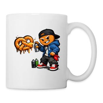 T-shirt Alsace Street Art Pretzel Spray Crew - Mug - white - Right