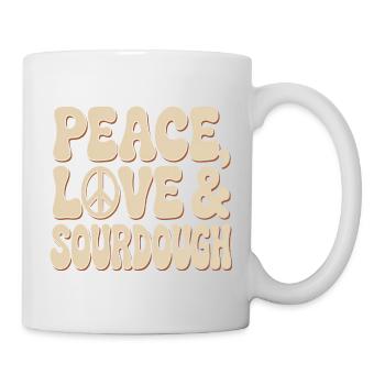 Paix, Amour et Levain - Mug blanc - blanc - Droite