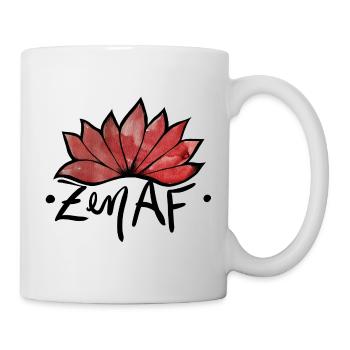 Éclat de feuille aquarelle rouge - Mug blanc - blanc - Droite
