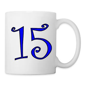 15. 15 ANS. 15e ANNIVERSAIRE. ANNIVERSAIRE 15 ANS. - Mug blanc - blanc - Droite