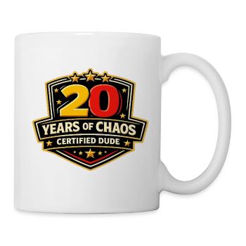 20 years of Chaos Certified Dude - Mug - white - Right