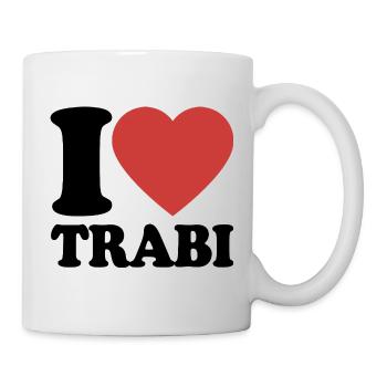 Ich liebe Trabi Herz Retro-Design - Tasse - Weiß - Rechts