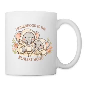 Chemise éléphant drôle de maman, cadeau fleuri pour la fête des mères - Mug blanc - blanc - Droite