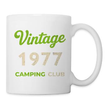 Vintage 1977 – Camping Club Retro Birth Year - Mug - white - Right