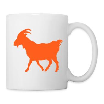 Ziege orange GOAT - Tasse - Weiß - Rechts