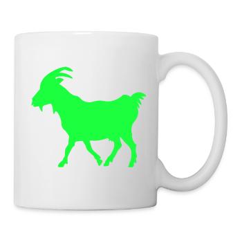 GOAT Goat neon green - Mug - white - Right