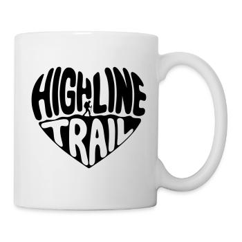 Highline_Trail_Herz_zweiteilig_schwarz - Mug blanc - blanc - Droite