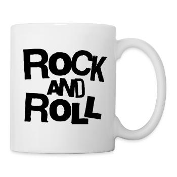 Rock and Roll Bold Typography T-Shirt - Tasse - Weiß - Rechts