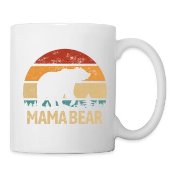 Mama Bear - Muttertag - Vintage Geschenk - Tasse - Weiß - Rechts