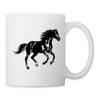 Horse Gallop Silhouette Wild - Mug - white - Right