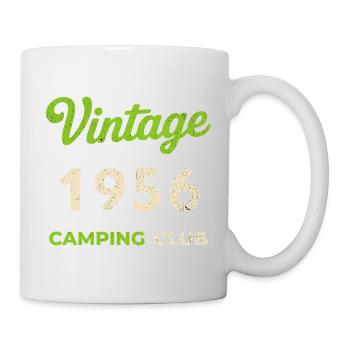 Vintage 1956 – Camping Club Retro Geburtsjahr - Tasse - Weiß - Rechts