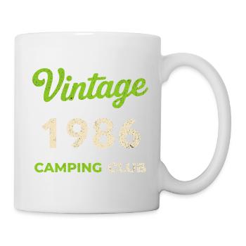 Vintage 1986 – Camping Club Retro Birth Year - Mug - white - Right