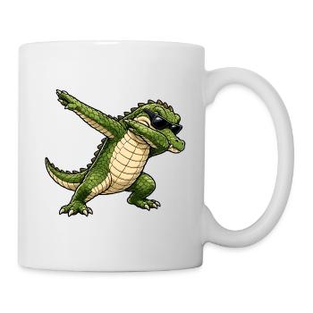 Dabbing Krokodil - Tasse - Weiß - Rechts