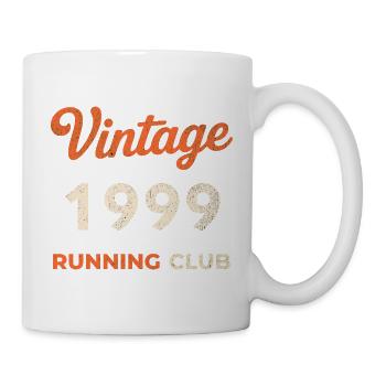 Vintage 1999 Running Club Geburtstag Geschenkidee - Tasse - Weiß - Rechts