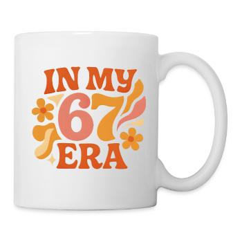 In My 67 Era Italian Brainrot Humor Geburtstag - Tasse - Weiß - Rechts