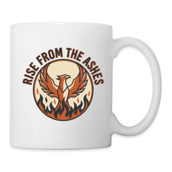 The Eternal Phoenix: Rebirth through Courage - Mug - white - Right