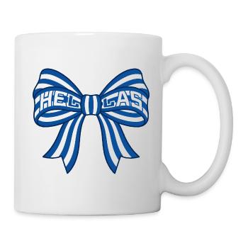Graphique en nœud bleu-blanc - Mug blanc - blanc - Droite
