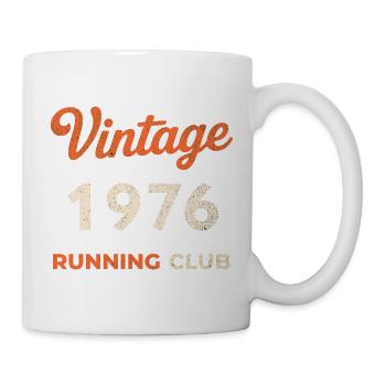 Vintage 1976 Running Club Geburtstag Geschenkidee - Tasse - Weiß - Rechts