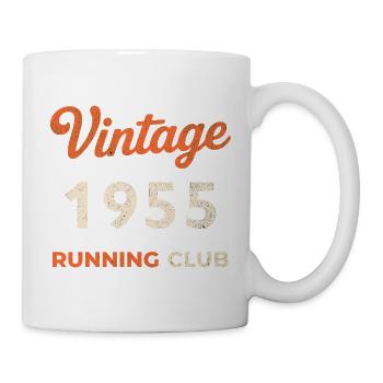 Vintage 1955 Running Club Geburtstag Geschenkidee - Tasse - Weiß - Rechts