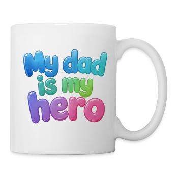 My Father Is My Hero Bubbel Design - Mug - white - Right