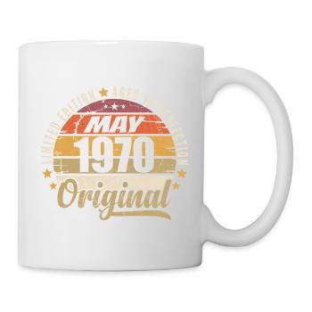 Design Vintage Mai 1970 Édition Limitée Mai 1970 - Mug blanc - blanc - Droite