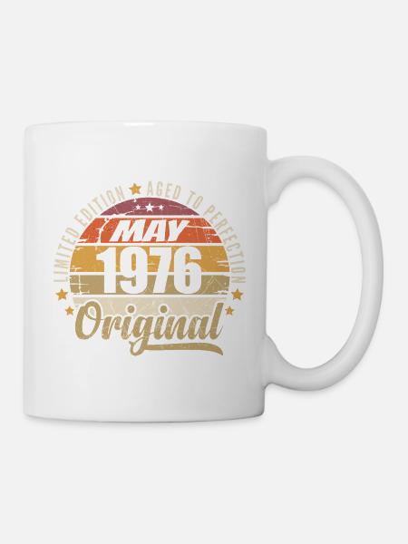 Vintage Design Mai 1976 Limitierte Auflage Mai 1976 - Tasse - Weiß