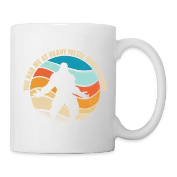 Bigfoot in neon sunset - Mug - white - Right