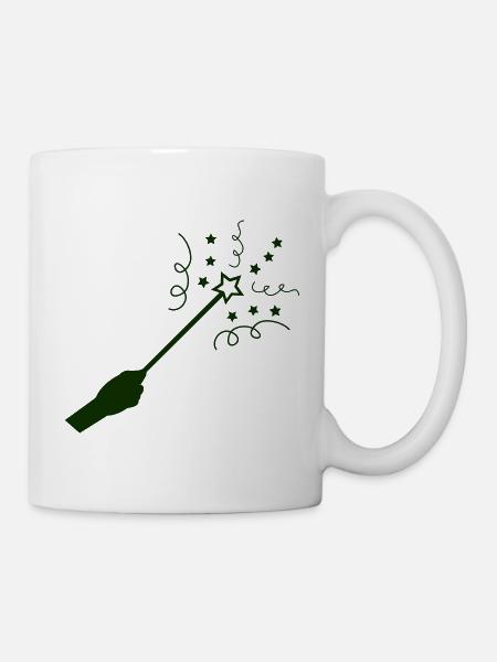 Feierzauber Zauberstab - Tasse - Weiß