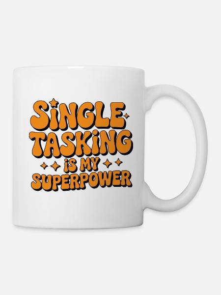 Eine Sache zugleich | Monotasking Fokus - Tasse - Weiß