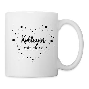 Kollegin mit Herz - Tasse - Weiß - Rechts