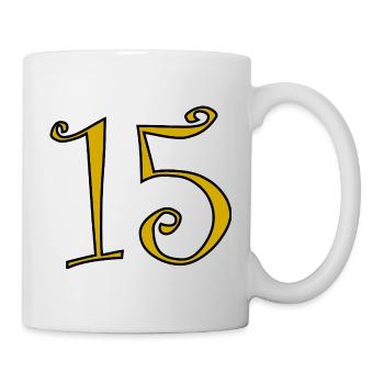 15. 15 YEARS. 15th ANNIVERSARY. 15 YEAR ANNIVERSARY. - Mug - white - Right
