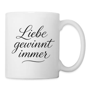 Cooles Herz Blitz Motiv für positive Menschen - Tasse - Weiß - Rechts